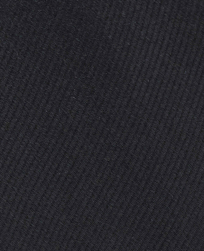 Men's Black Fine Twill Skinny Silk Tie fabric detail
