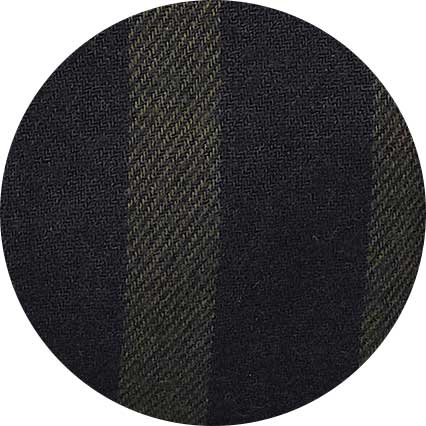 Men's Black Grey Brushed Cotton Twill Striped Pyjamas  fabric swatch