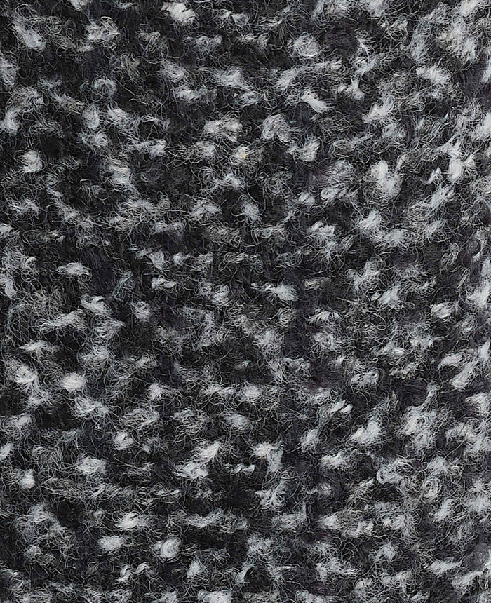Men's Black Grey Textured Mule Slippers fabric detail