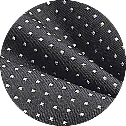 Men's Black Silk Pinspot Self Bow Tie & Cufflink Set swatch