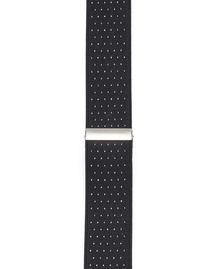Black White Pindot Stripe Adjustable Braces