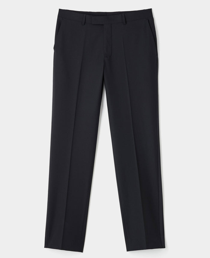 Black Wool Blend Tailored Dinner Suit Trousers