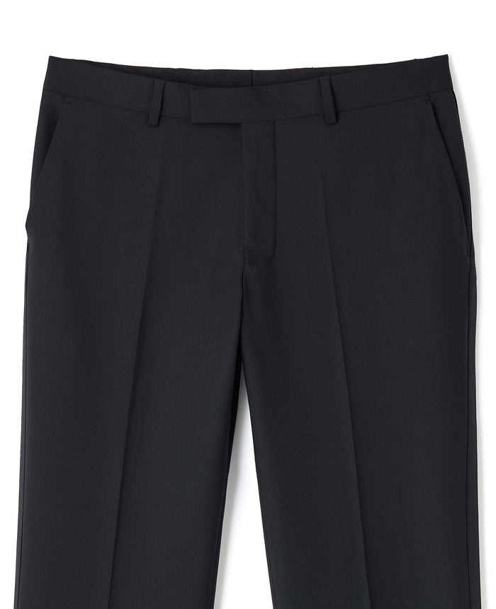 Black Wool Blend Tailored Dinner Suit Trousers