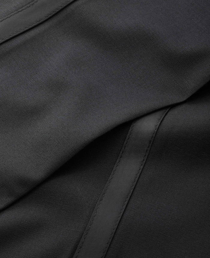 Black Wool Blend Tailored Dinner Suit Trousers