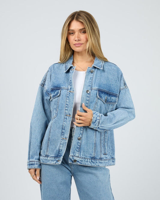 All About Eve Blair Denim Jacket in Light Blue Wash | Women's Jackets | Gretel Lane