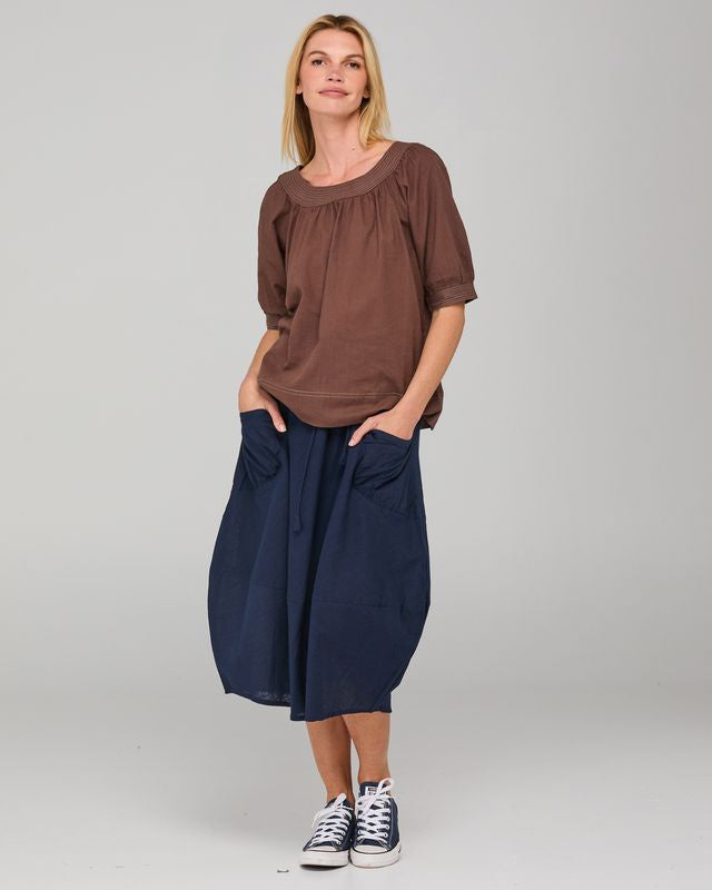 Boom Shankar Women's Brown Cotton Bliss Top | Gretel Lane