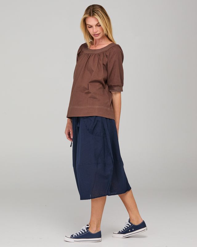 Boom Shankar Women's Brown Cotton Bliss Top | Gretel Lane