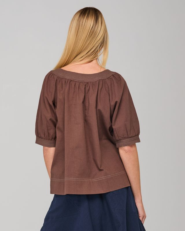 Boom Shankar Women's Brown Cotton Bliss Top | Gretel Lane