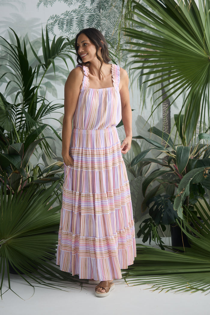Blossom Skirt (Painterly Stripe)