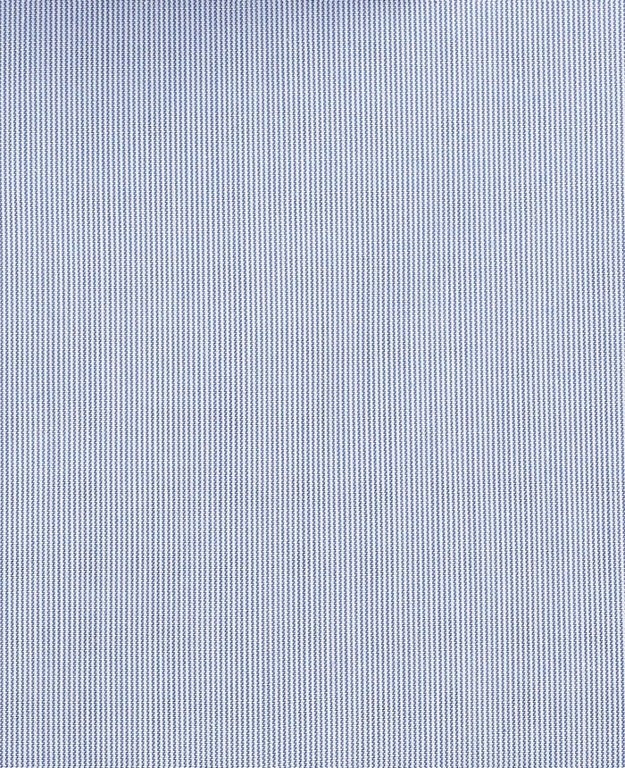 Men's Blue Cotton Poplin Stripe Classic Fit Winchester Formal Shirt With Double Cuffs fabric detail