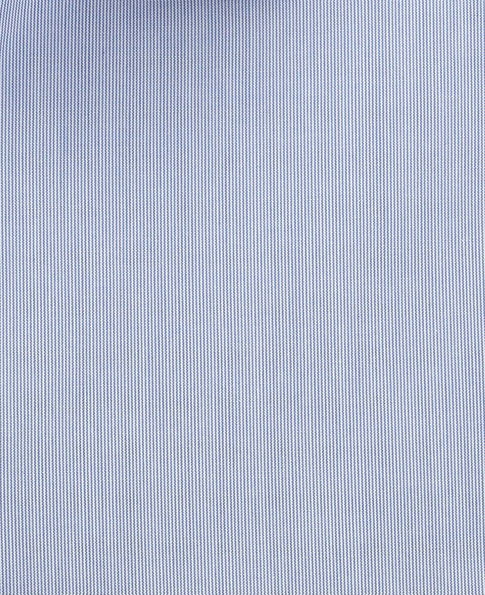 Men's Blue Cotton Poplin Stripe Slim Fit Winchester Formal Shirt With Double Cuffs fabric detail