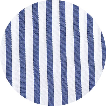 Men's Blue White Cotton Striped Classic Fit Winchester Formal Shirt With Double Cuffs fabric detail