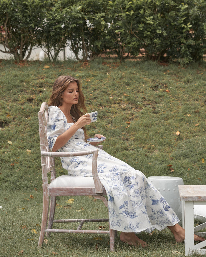 Blue Willow Linen Maxi