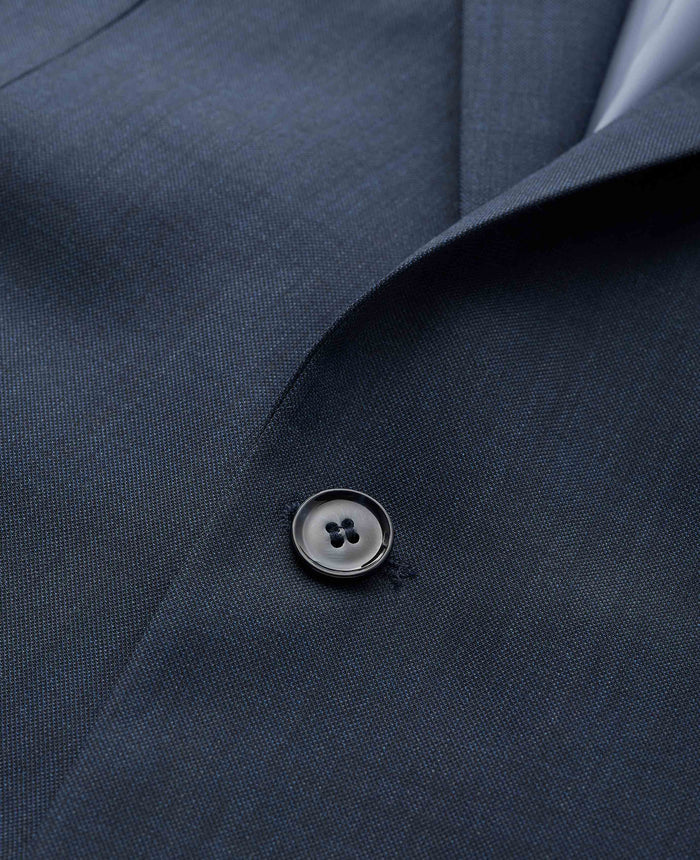Bright Navy Wool Blend Tailored Suit Jacket