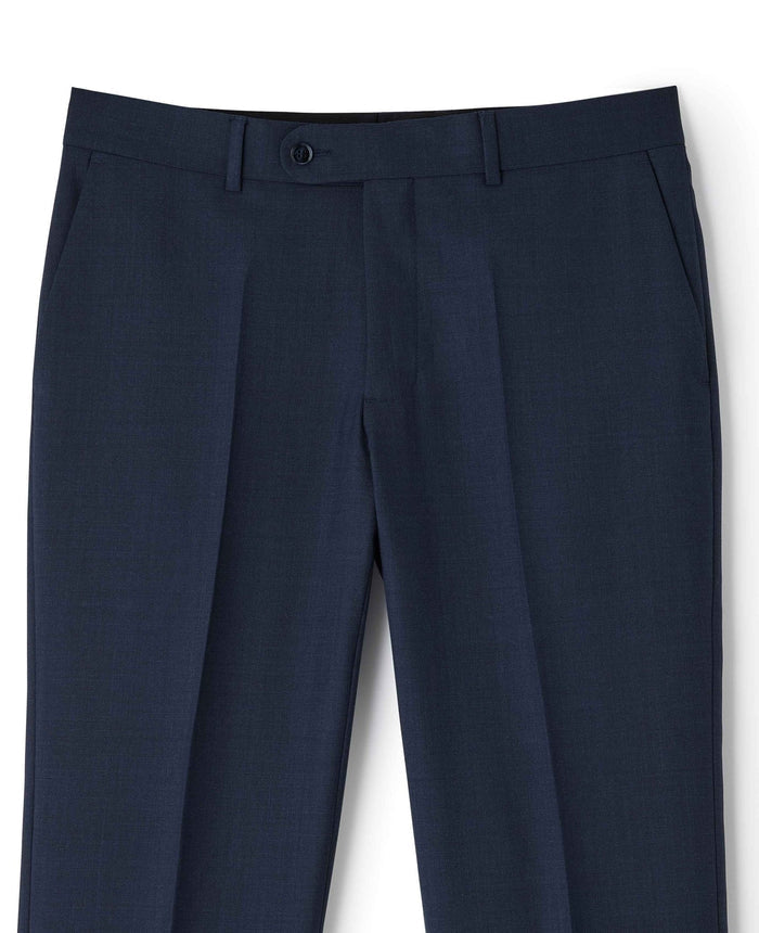 Bright Navy Wool Blend Tailored Suit Trousers