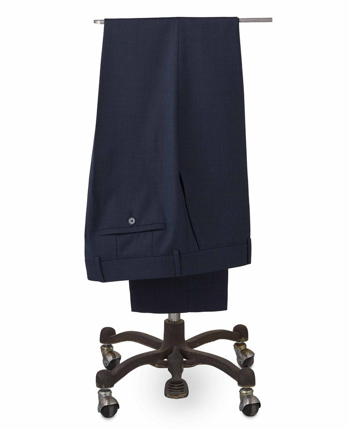 Bright Navy Wool Blend Tailored Suit Trousers
