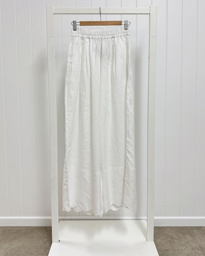 Brodie Pants (White Linen)