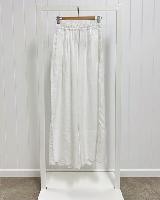 Brodie Pants (White Linen)