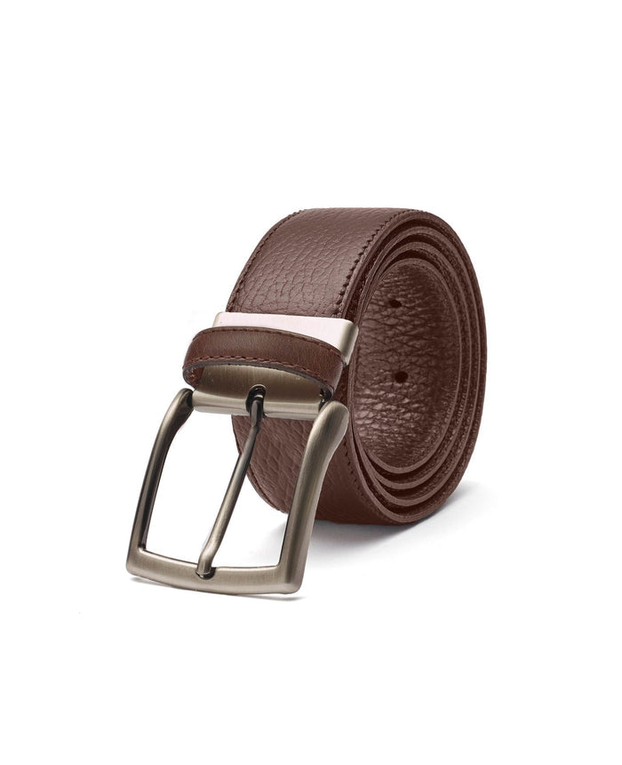 Men's Brown Leather Belt rolled