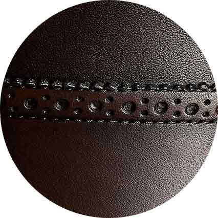 Brown Leather Capped Derby Shoes fabric swatch
