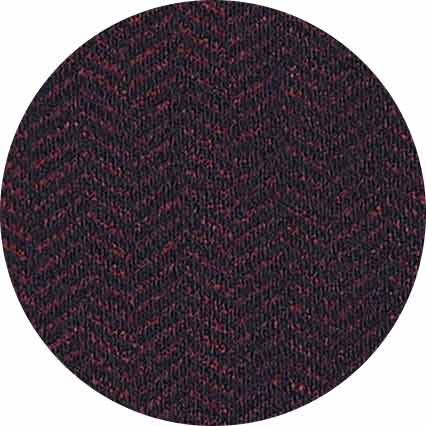 Men's Burgundy Cotton Rich Herringbone Three Pack Socks fabric swatch