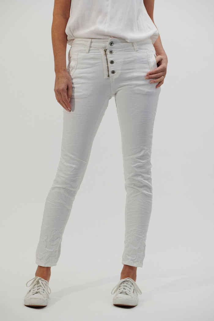 Women’s White Denim Skinny Jeans | Italian Sta
