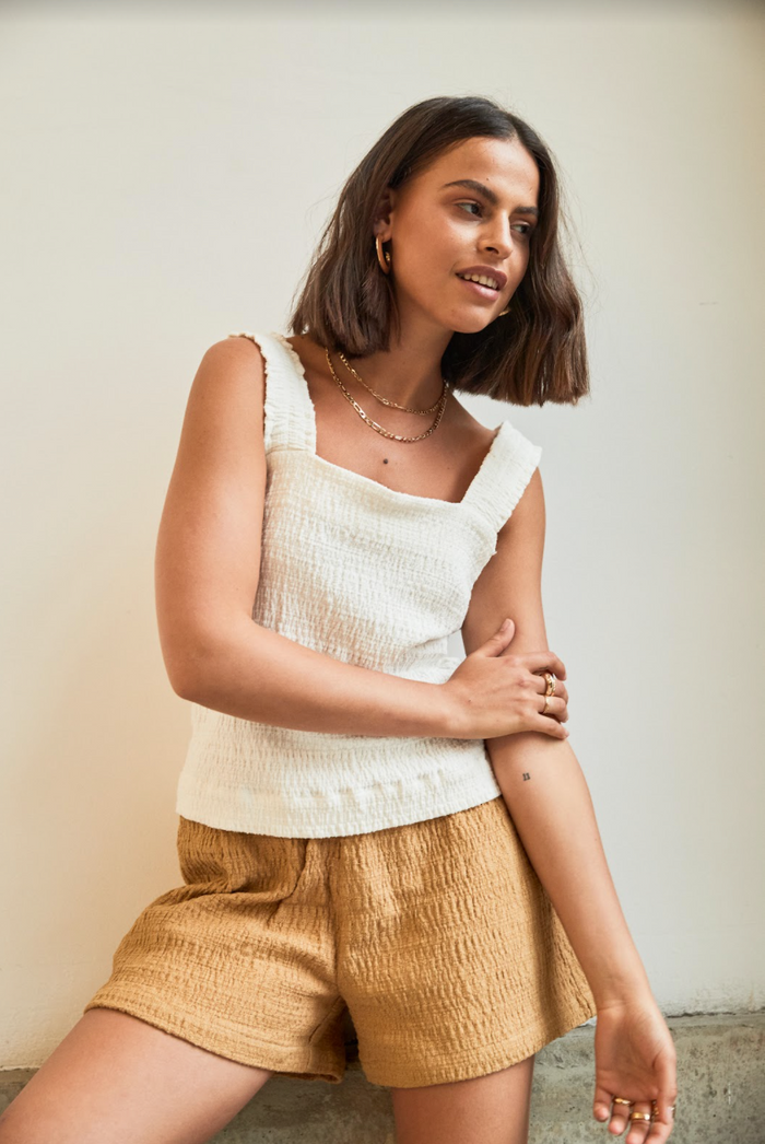 Women's white sleeveless cami | WISH