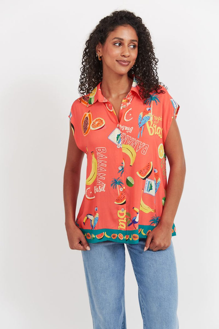 Cabana Sleeveless Shirt (Brasil Coral)