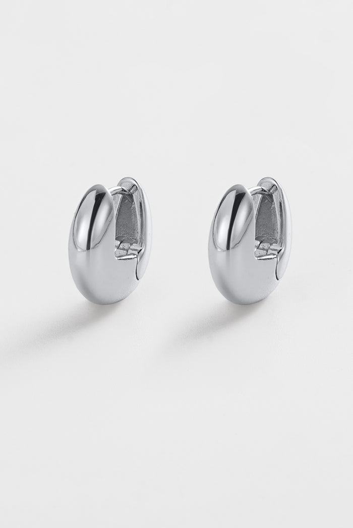 Zafino Carrie Contoured Hoop Silver | Women's Jewellery | Gretel Lane