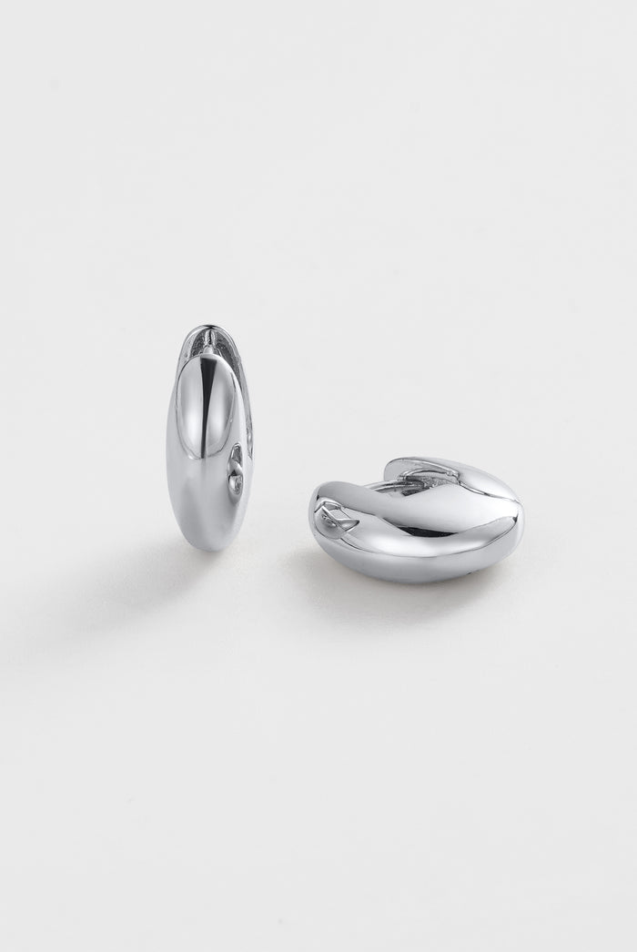 Zafino Carrie Contoured Hoop Silver | Women's Jewellery | Gretel Lane