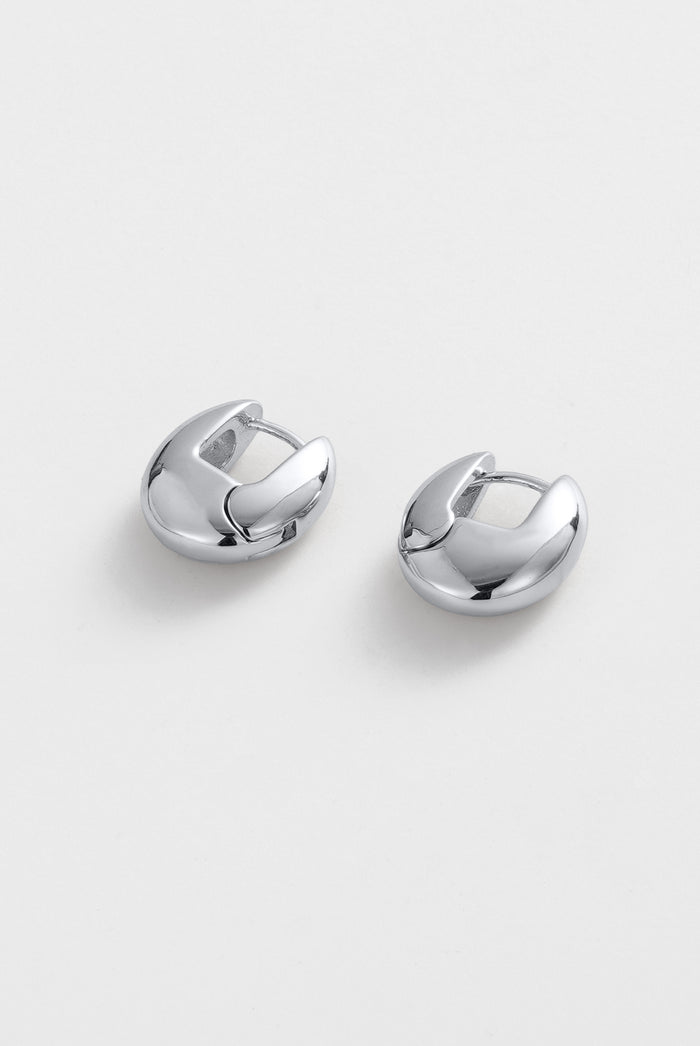 Zafino Carrie Contoured Hoop Silver | Women's Jewellery | Gretel Lane