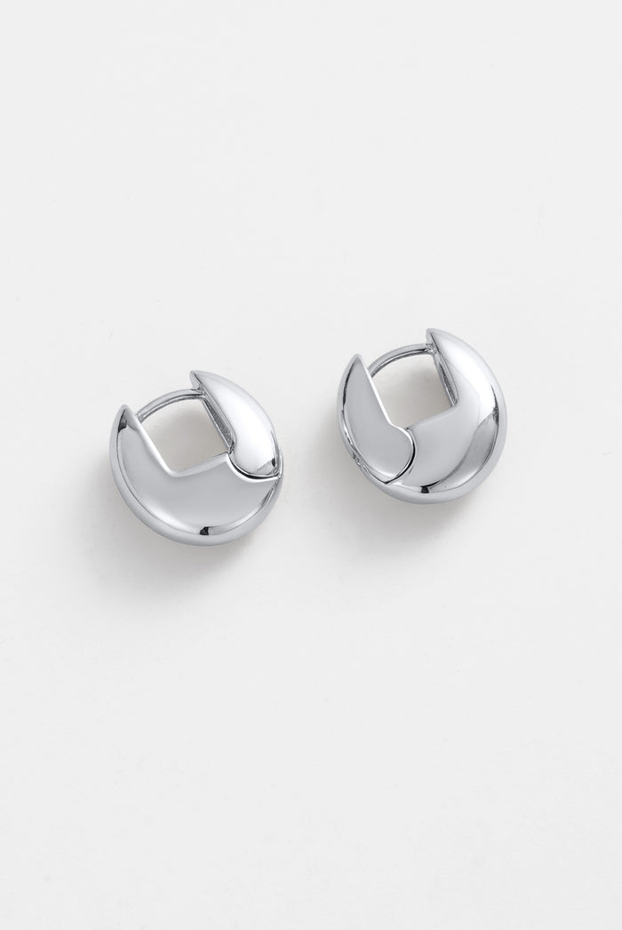 Zafino Carrie Contoured Hoop Silver | Women's Jewellery | Gretel Lane