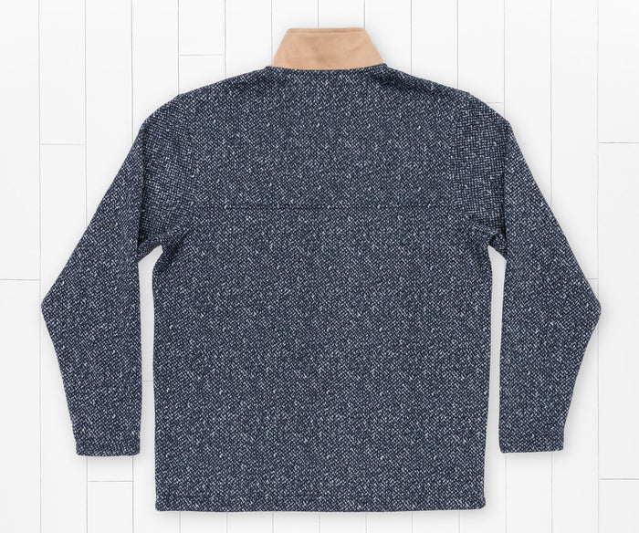 Washed   Navy | Cascade Herringbone Pullover | Back