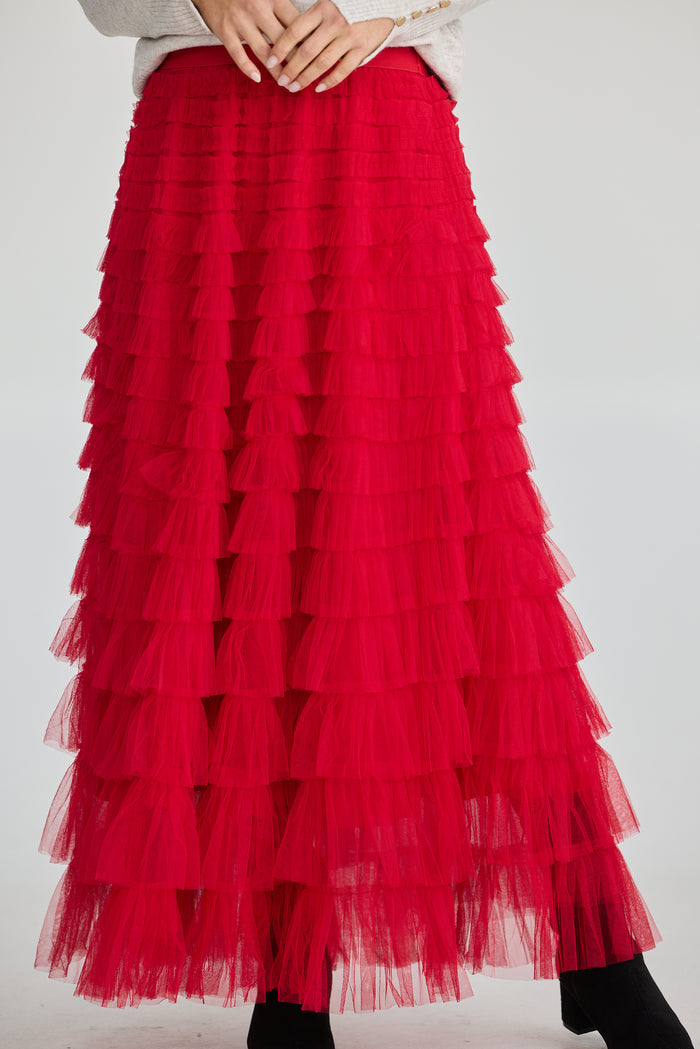 Chance Skirt (Berry Red)