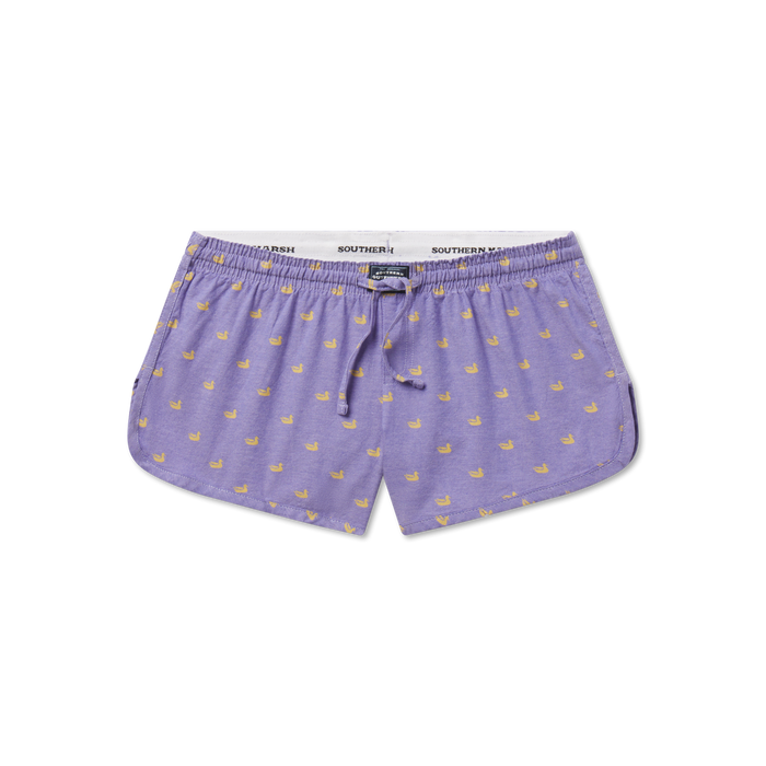 Purple with Gold Ducks / Extra Small