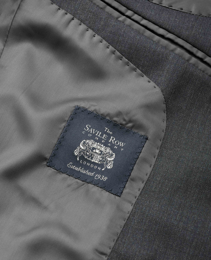 Charcoal Grey Wool Blend Tailored Suit Jacket
