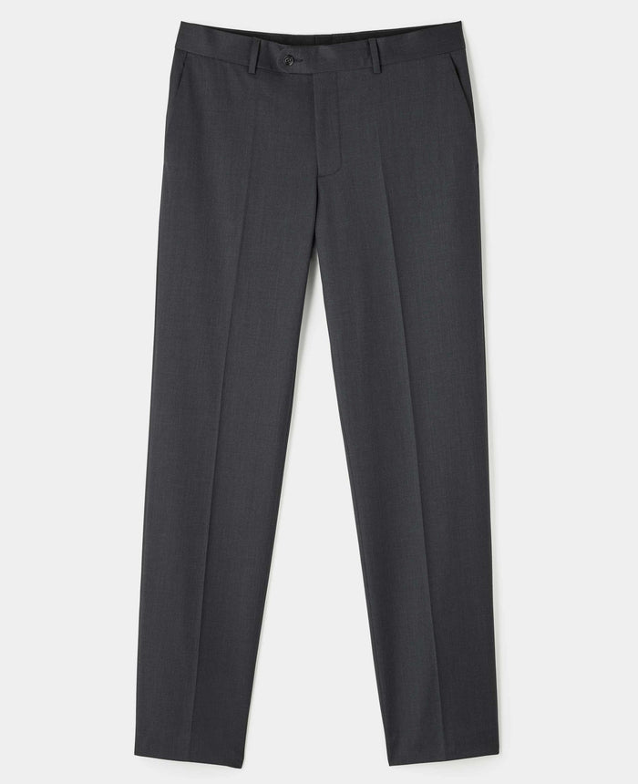 Charcoal Grey Wool Blend Tailored Suit Trousers