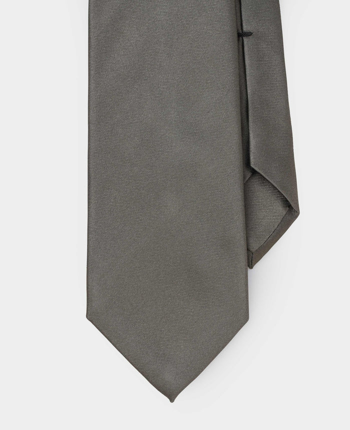 Men's Charcoal Seven Fold Silk Tie
