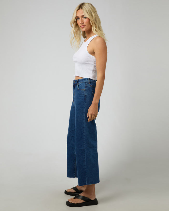 women's High Rise Wide Leg denim jeans