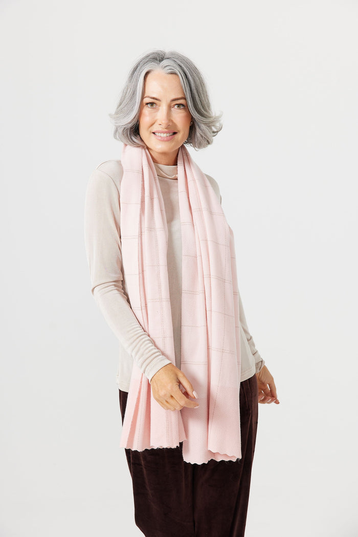 Holiday Life Women's Soft Blush Pink Scarf