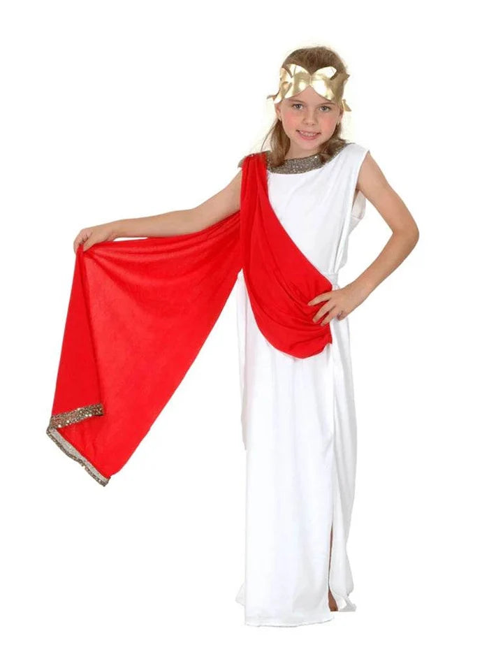 Children's Roman Goddess Costume - thefancydress.co.uk