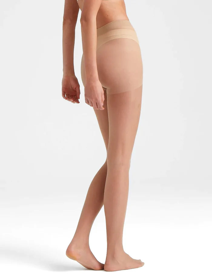 Ambra women’s nude reinforced toe tights | Crystal Sheer Pantyhose natural