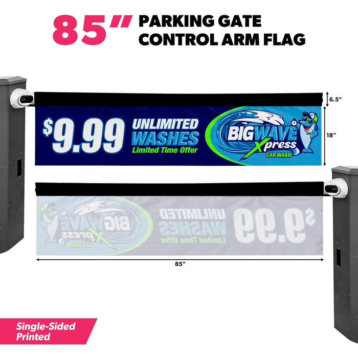 85 in. x 18 in. / Single-Sided