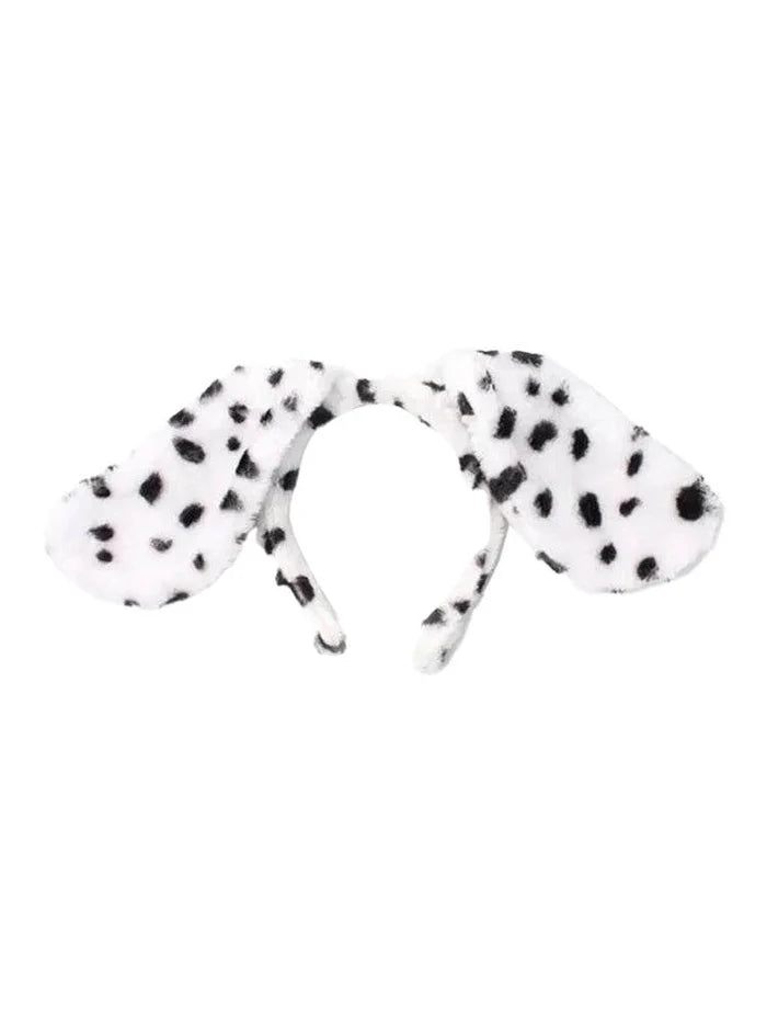 Dalmatian Dog Ears Alice Band - thefancydress.co.uk