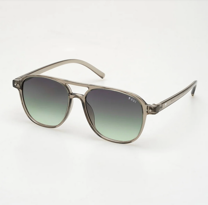 ROC Dank Aviator Sunglasses Smokey Grey | Women's Eyewear | Gretel Lane