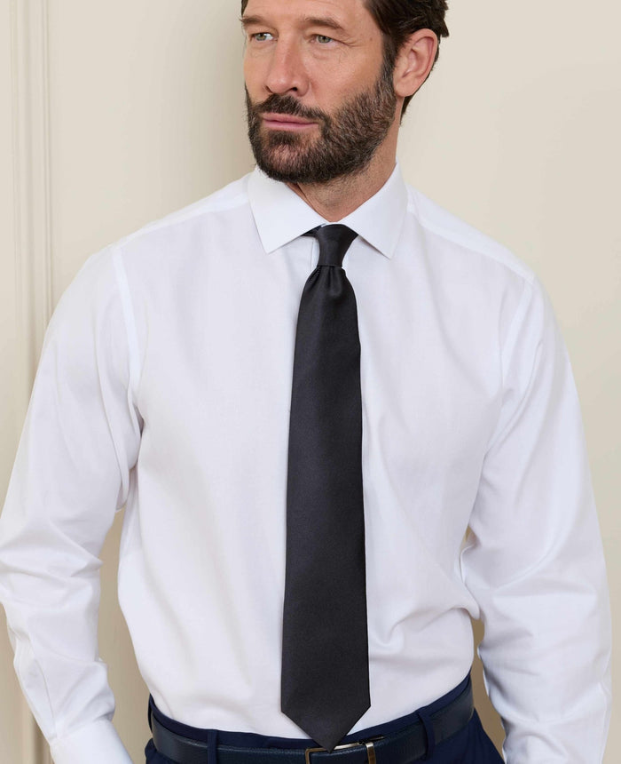 Men's Brown Silk Tie model shot