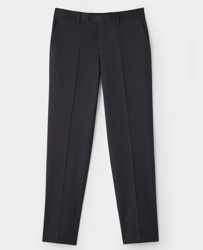Dark Brown Wool Blend Tailored Suit Trousers