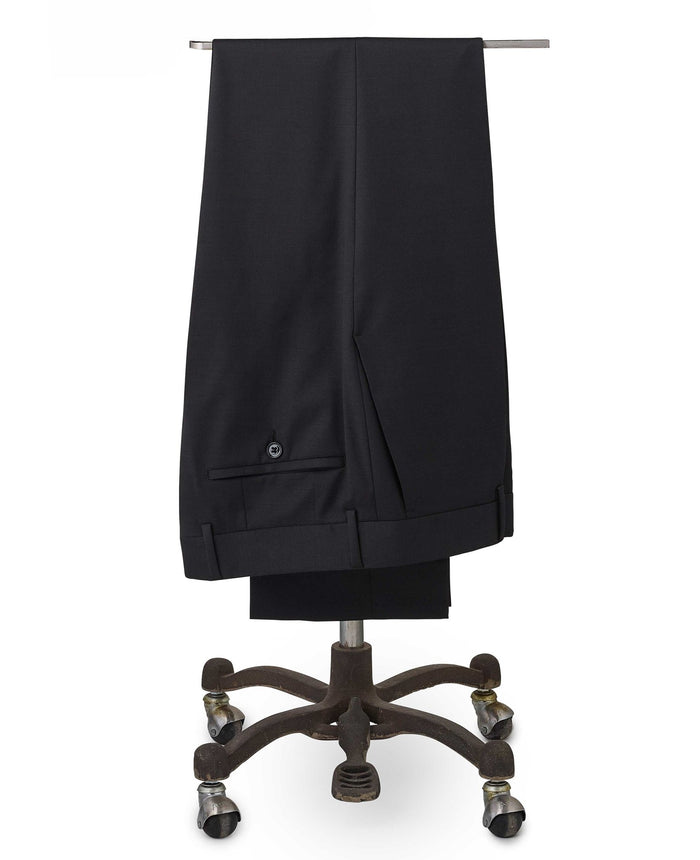 Dark Brown Wool Blend Tailored Suit Trousers