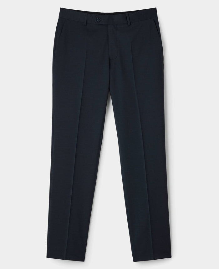 Dark Navy Wool Blend Tailored Suit Trousers