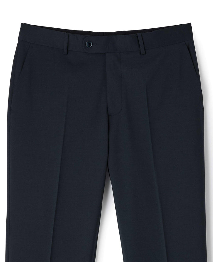 Dark Navy Wool Blend Tailored Suit Trousers